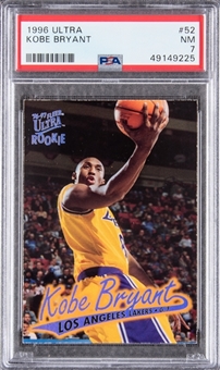 1996-97 Fleer Ultra Rookie #52 Kobe Bryant Rookie Card - PSA NM 7